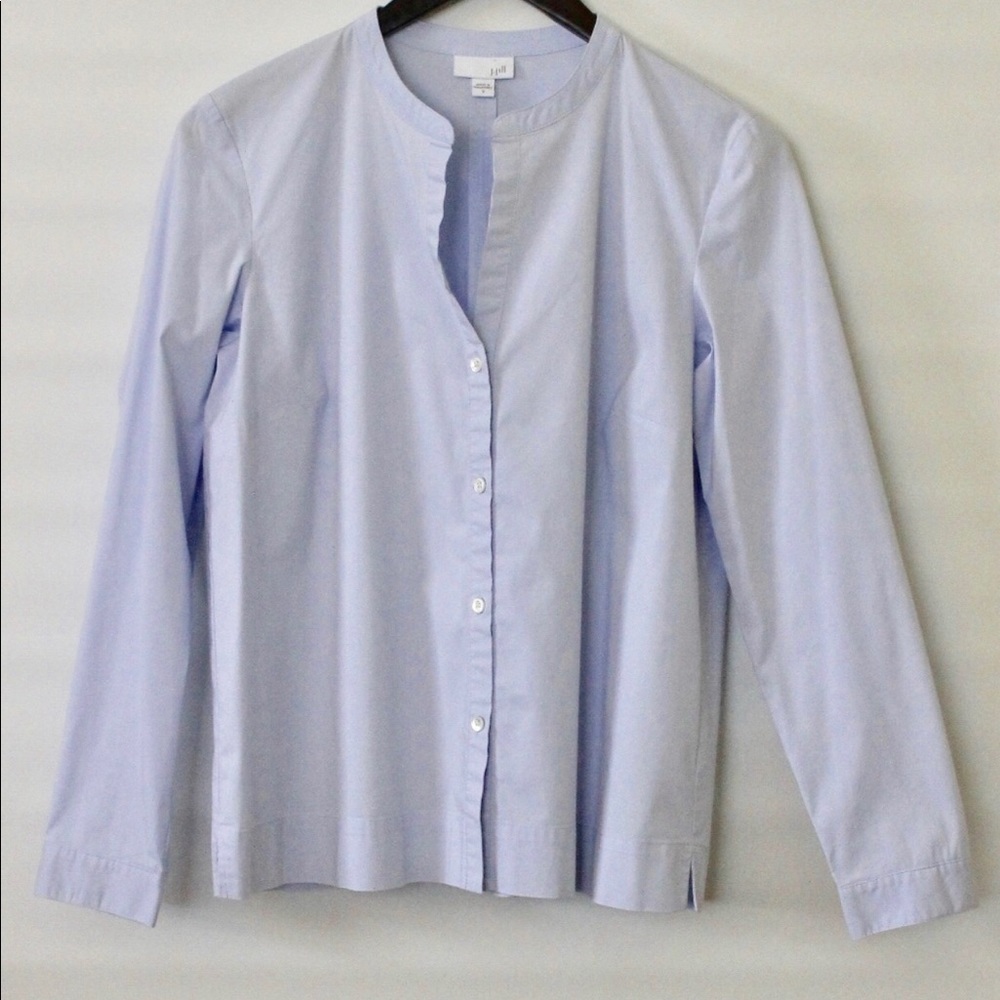 J. Jill Mandarin Collar Button Down Shirt